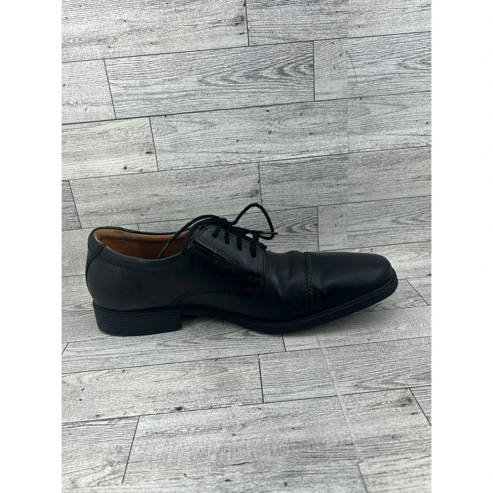 Clarks Whiddon Cap Mens Black Leather Lace Up Oxford Shoes 261103097075 Sz 8.5M‎